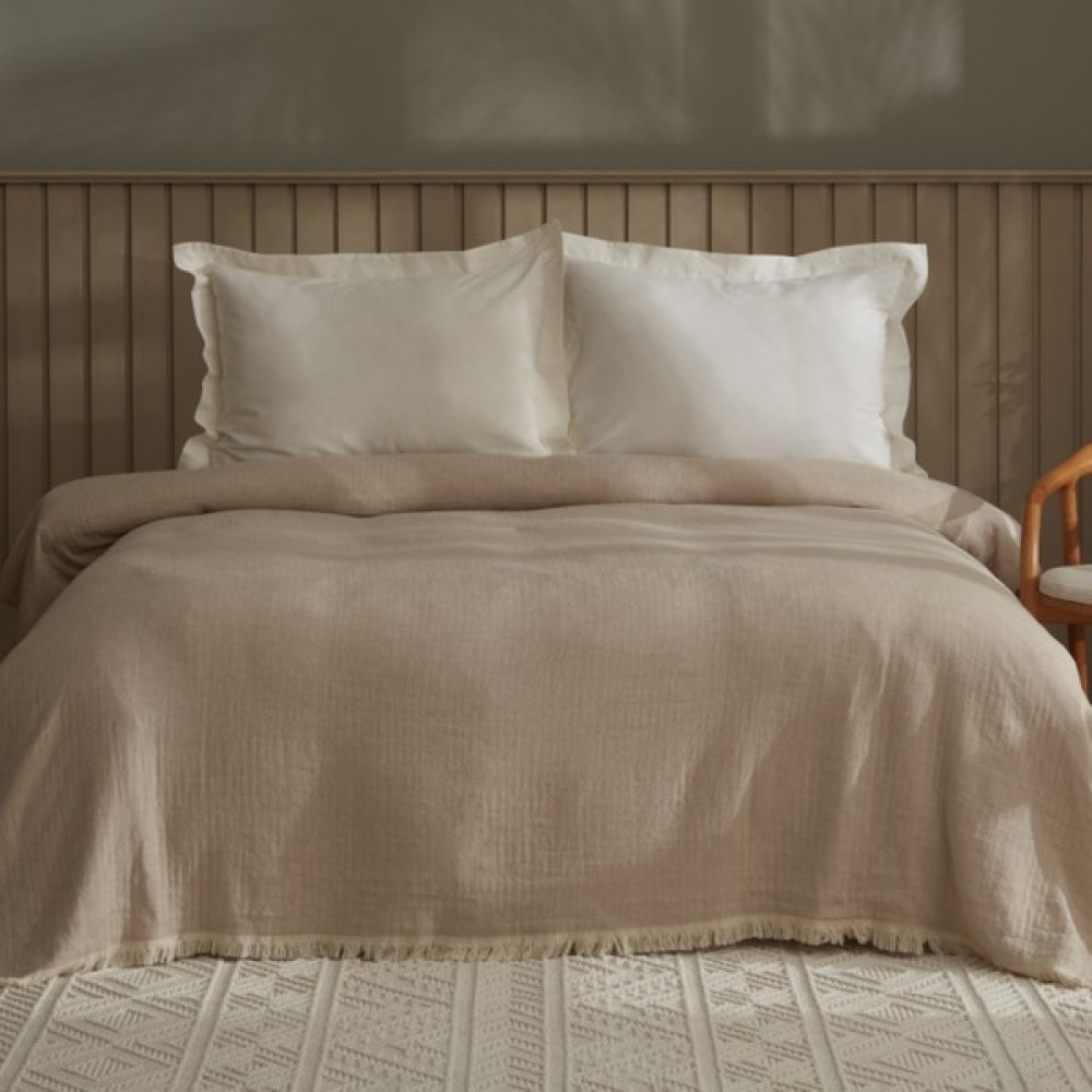 Karaca Home Kimber Müslin Çift Kişilik Pike 200X230 cm Bej Pike & Pike Takımı Fiyatı