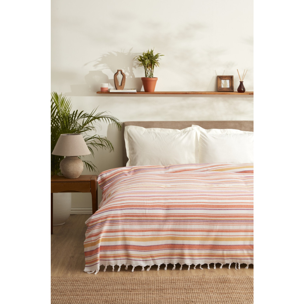 Karaca Home Montre Çift Kişilik Peştemal Pike Orange Pike & Pike Takımı Fiyatı