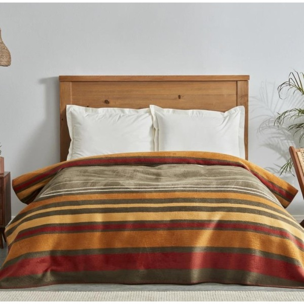 Karaca Home Nina Haki Çift Kişilik Pamuk Battaniye - 200 x 220 cm Battaniye Fiyatı