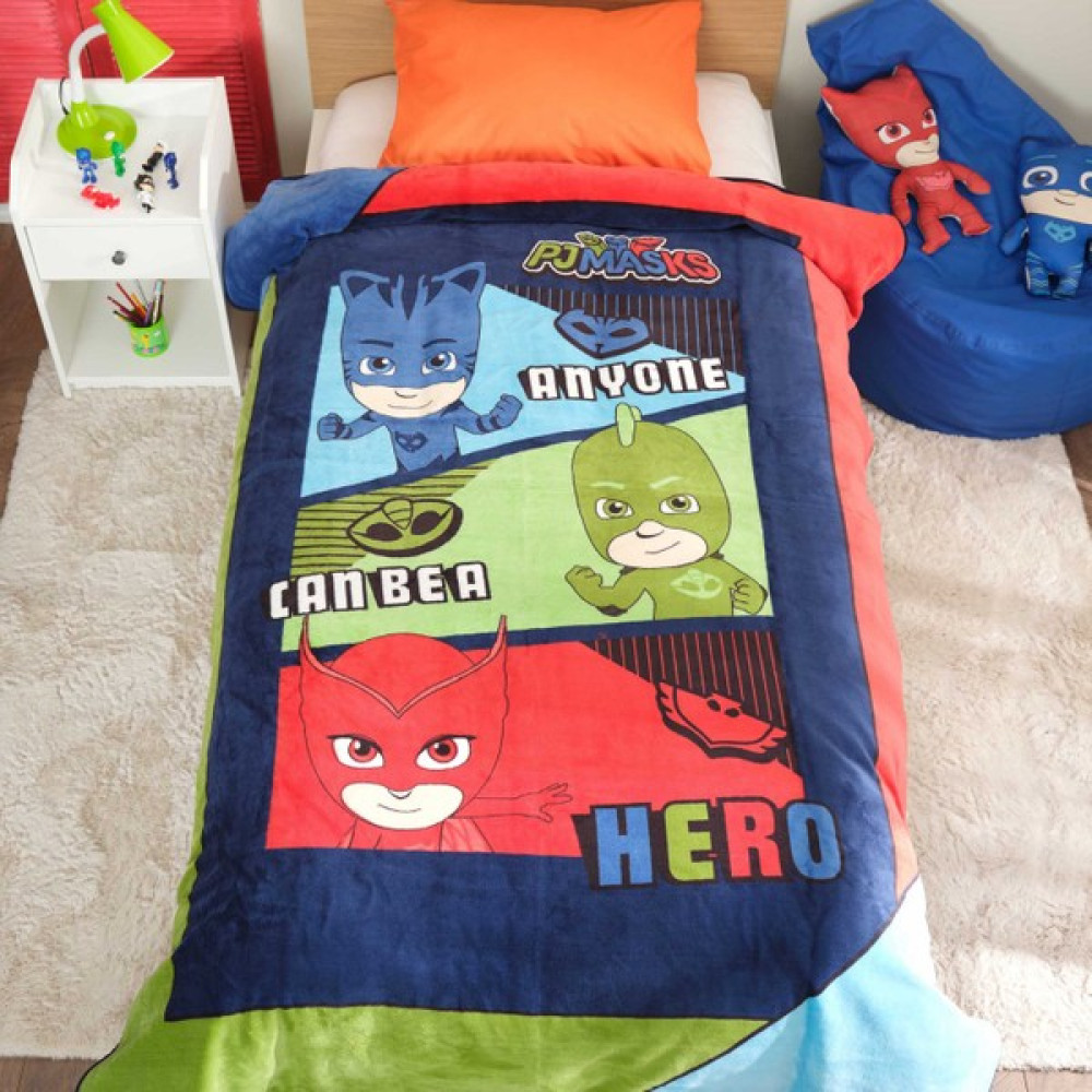 Karaca Home Pj Masks Tek Kişilik Battaniye - Lacivert - 160 x 200 cm Battaniye Fiyatı