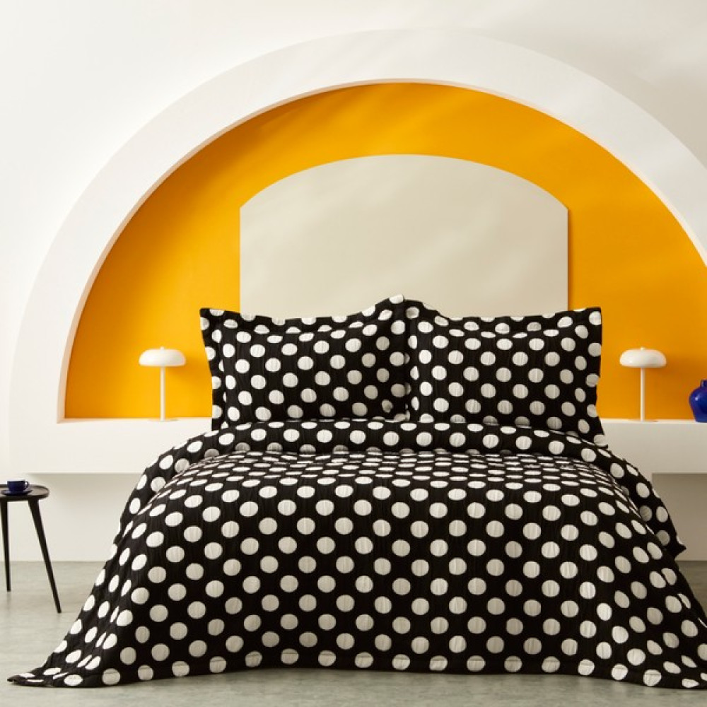 Karaca Home Point Çift Kişilik Yatak Örtüsü Black - Siyah - 230 x 240 cm Yatak Örtüsü Fiyatı