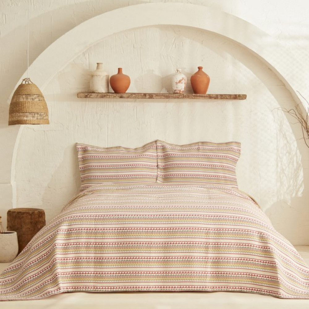 Karaca Home x Arslantepe Bordo Siyah Çift Kişilik Yatak Örtüsü - 240 x 250 cm Yatak Örtüsü Fiyatı