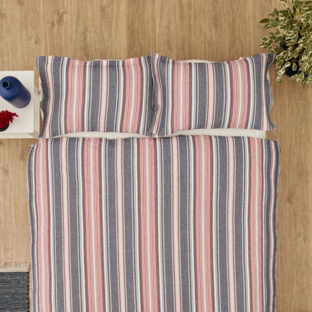 Karaca Home Young Farley Çift Kişilik Yatak Örtüsü Seti Kırmızı - 230 x 230 cm Yatak Örtüsü Fiyatı