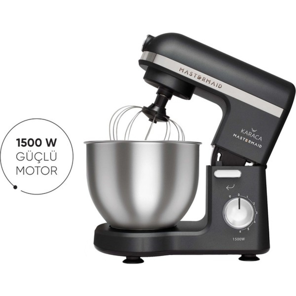 Karaca Mastermaid Chef Stand Mikser Shiny Black 1500W 5 Lt - Siyah Mikserler Fiyatı