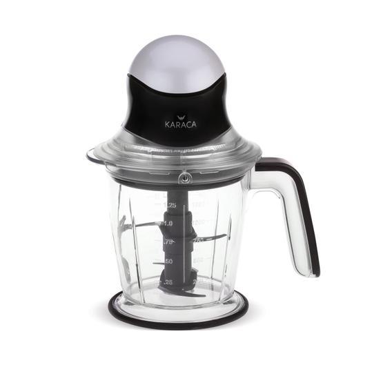 Karaca Pearl XXL Doğrayıcı Rondo 500 W 1.25 lt Kapasiteli 1 Kademeli Doğrayıcı Siyah Doğrayıcılar / Rondolar Fiyatı