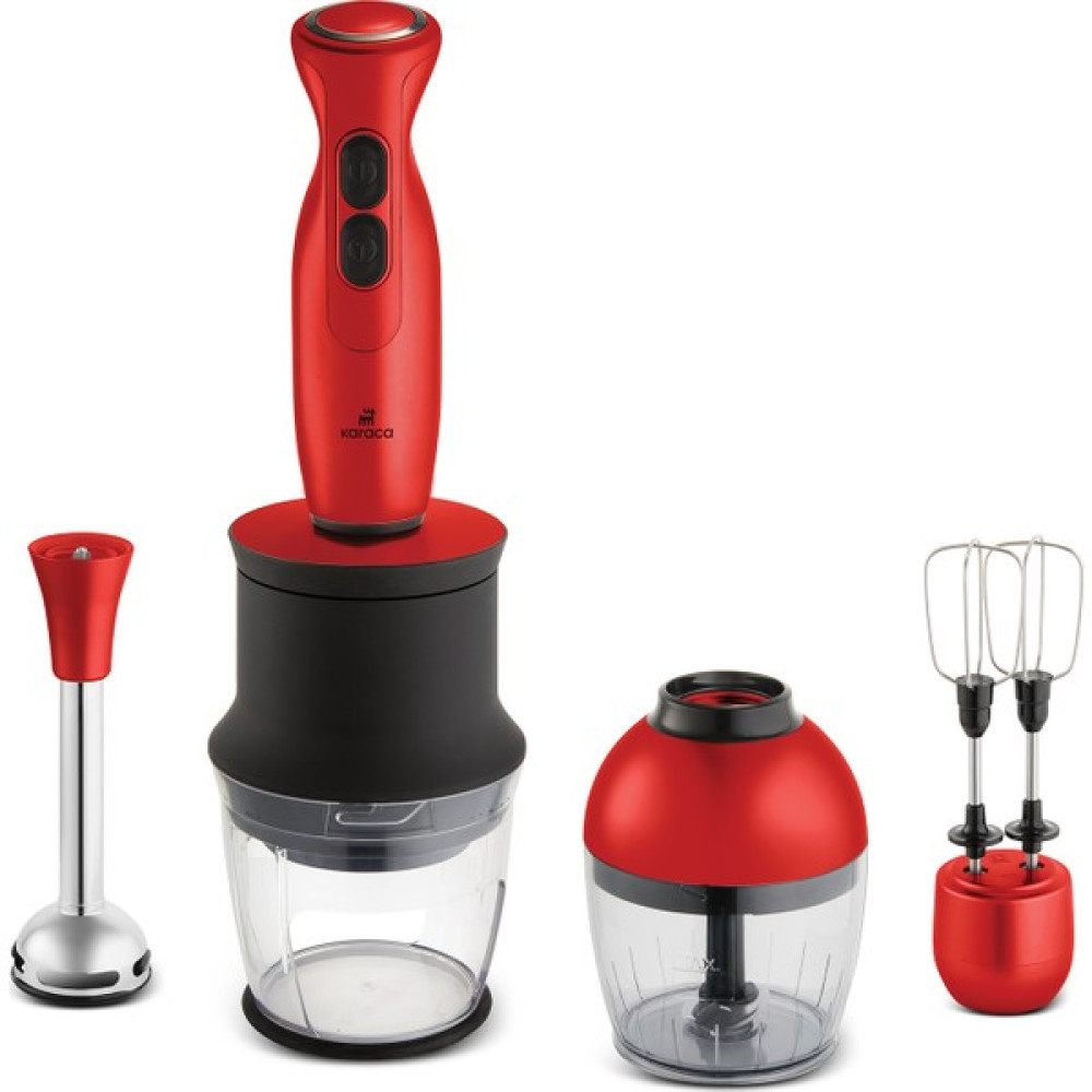 Karaca Pro Spiral Mutfak Robotu Red Gold 1000W - Kırmızı Blenderler Fiyatı