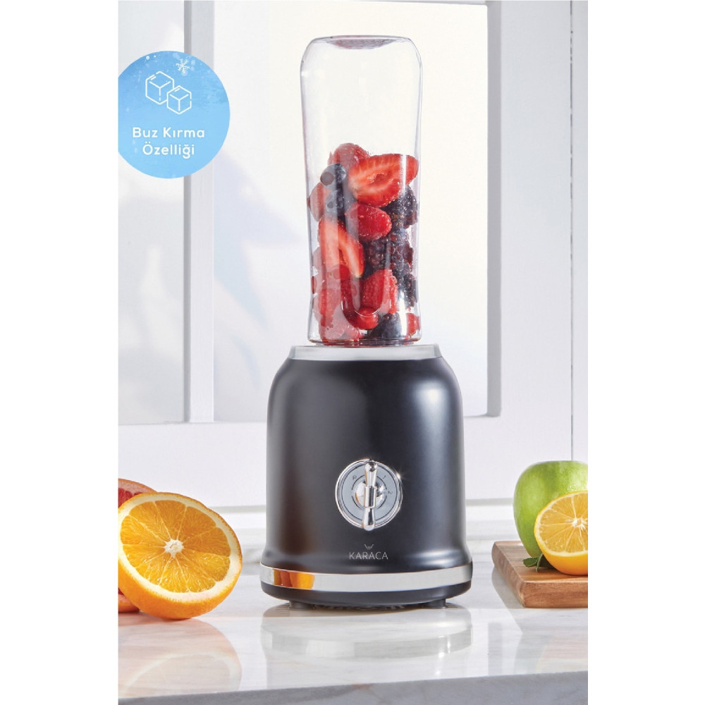 Karaca Retro Personal Kişisel Smoothie Blender Black Blenderler Fiyatı