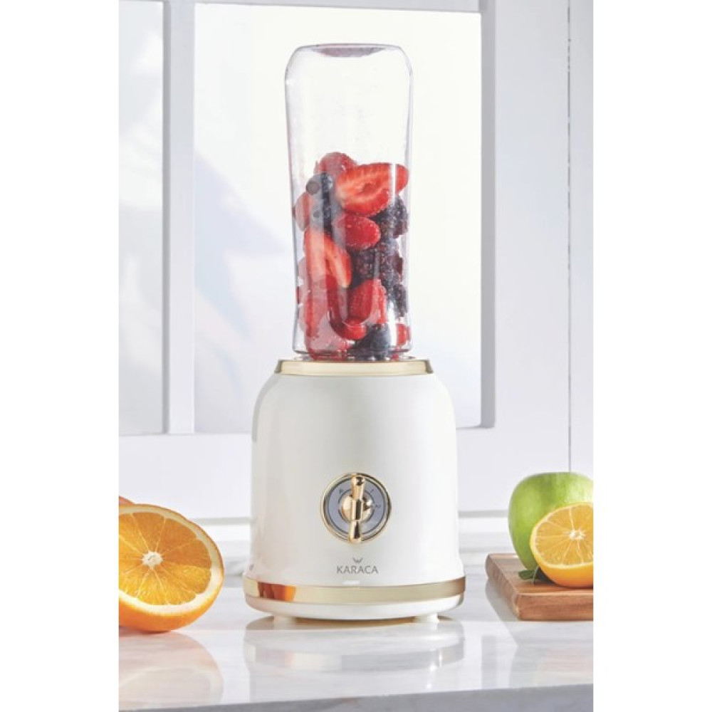 Karaca Retro Personal Kişisel Smoothie Blender Cream - Beyaz Blenderler Fiyatı