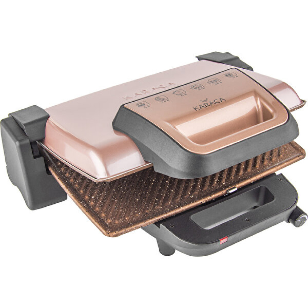 Karaca Rosegold Granit Izgara ve Tost Makinesi 1800 W - Rose Gold Tost Makineleri Fiyatı