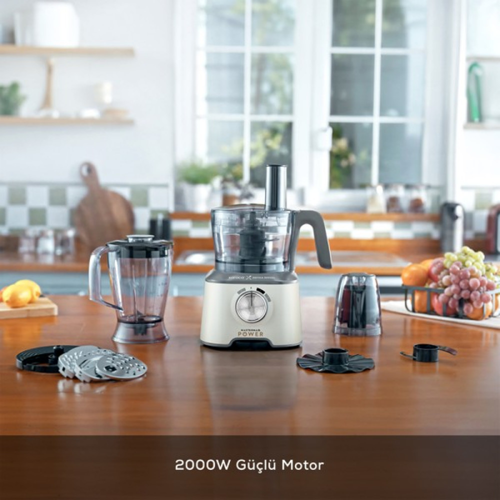 Karaca x Refika Birgül Mastermaid Power 10 In 1 Mutfak Robotu Swiss Cream 2000W - Krem Blenderler Fiyatı