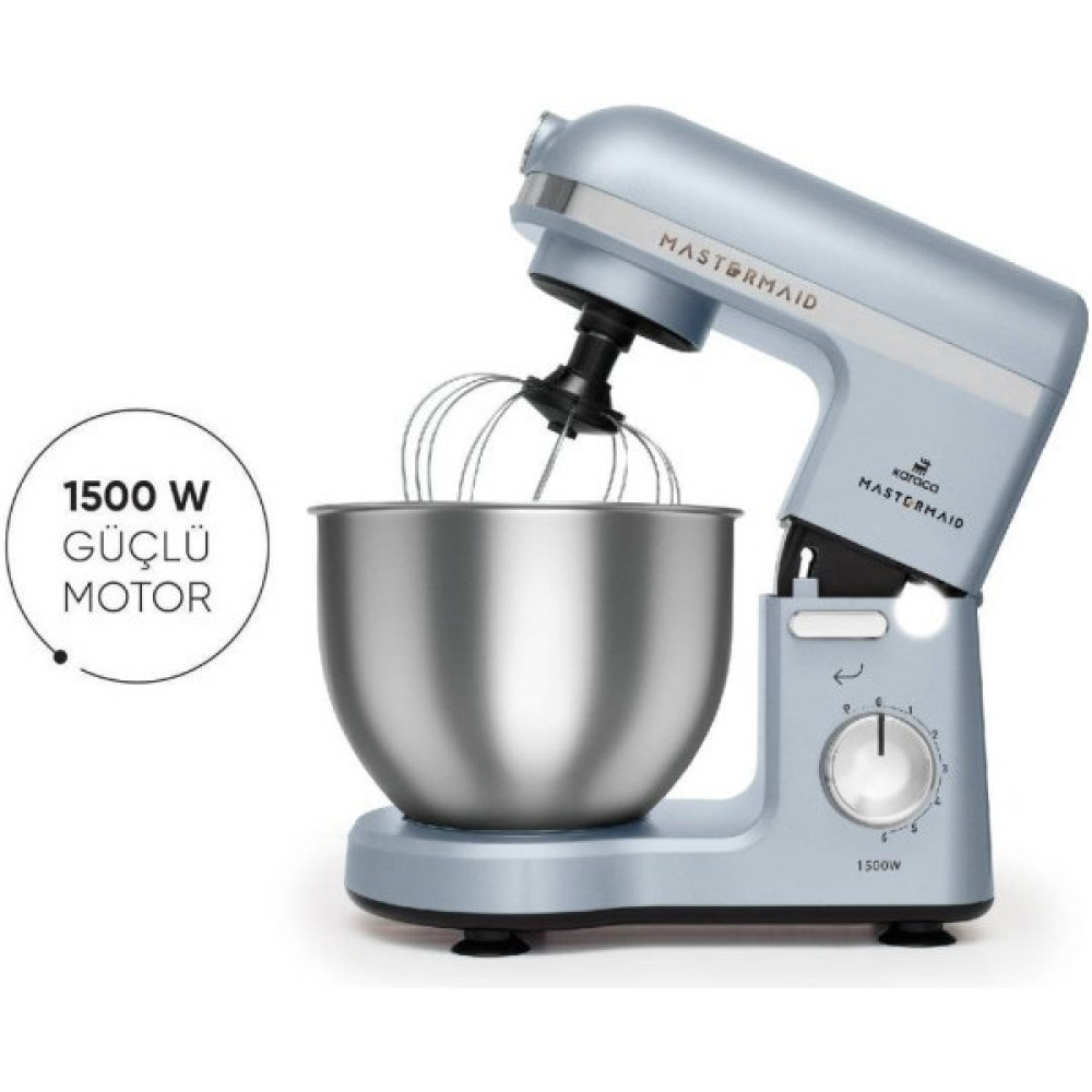 Karaca Yeni Nesil Mastermaid Chef Stand Mikser 1500W 5 Lt -Foggy Blue - Mavi Mikserler Fiyatı