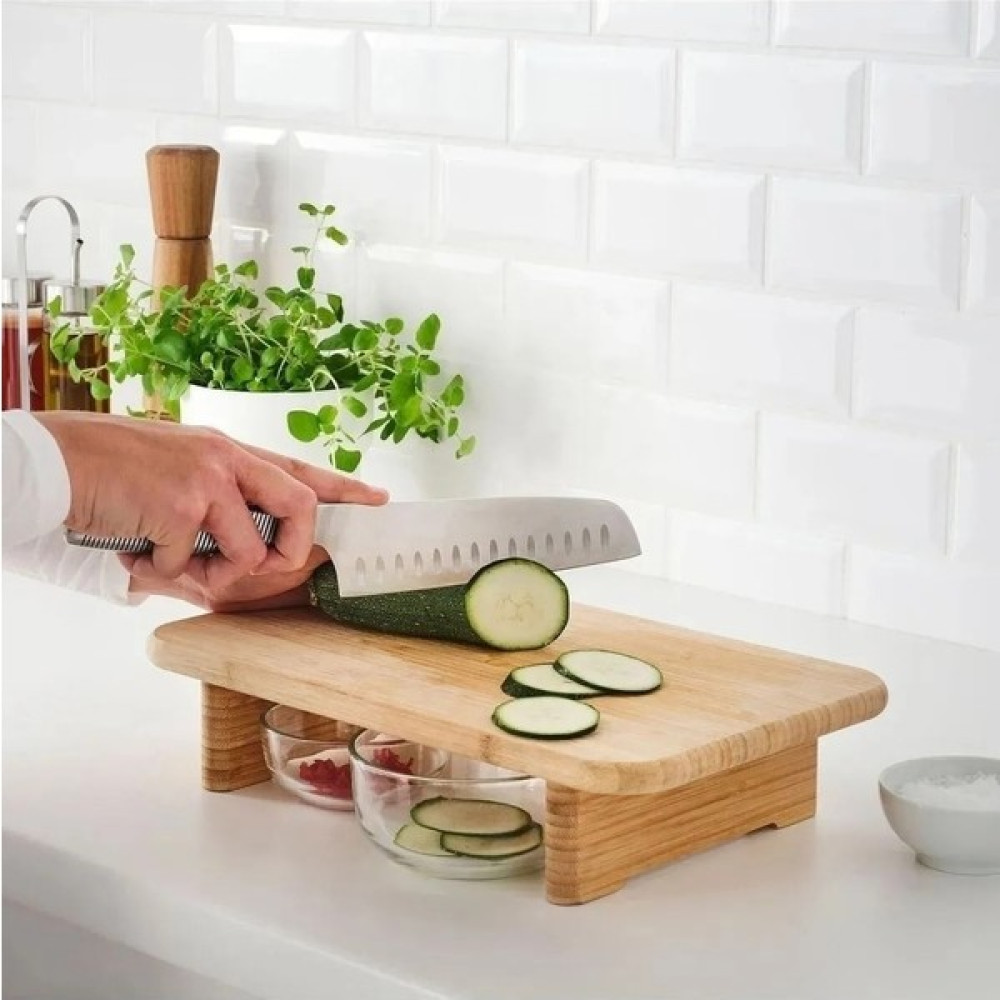 Karacabey Ticaret Bambu Ayaklı Kesme Tahtası veya Sunum Tahtası | Doğrama Tahtası ve Sunum Standı 32 x 22 cm Kesme Tahtaları / Kesim Tablaları Fiyatı