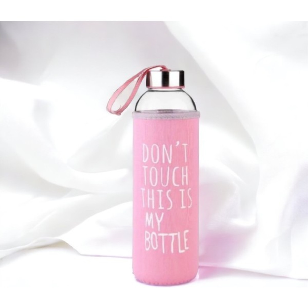 Karacadan Hikmetli Sağlıklı Cam Matara 500 ml Su Şişesi Kılıflı 0.5 Lt Sporcu Matarası Sızdırmaz - Pembe Okul Çantası Fiyatı