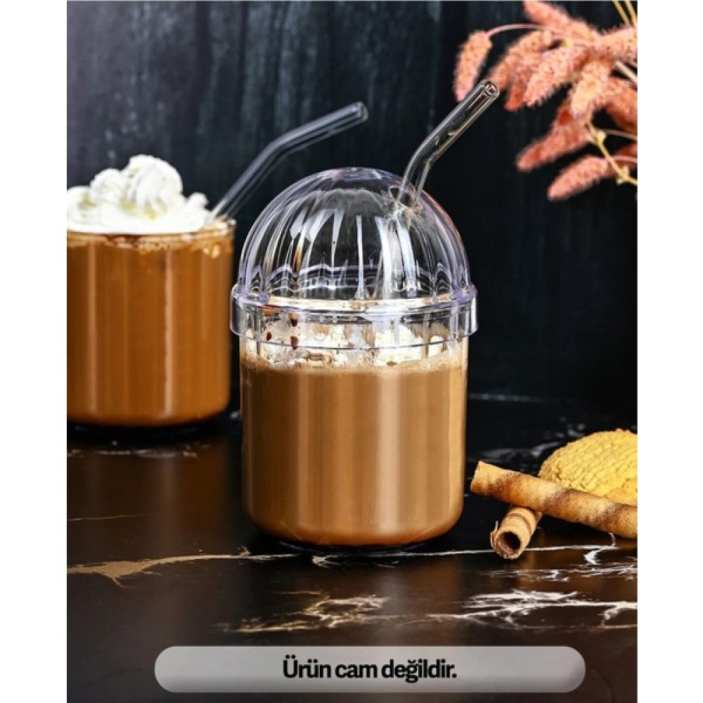 Karadağ Home Şeffaf Pipetli Bardak 6'lı Pinterest Bardak Cam Pipetli Kristal Bardak Kahve Bardak Meşrubat Bardak 400ML - 400 ml Fincan / Bardak / Kahve Takımı Fiyatı