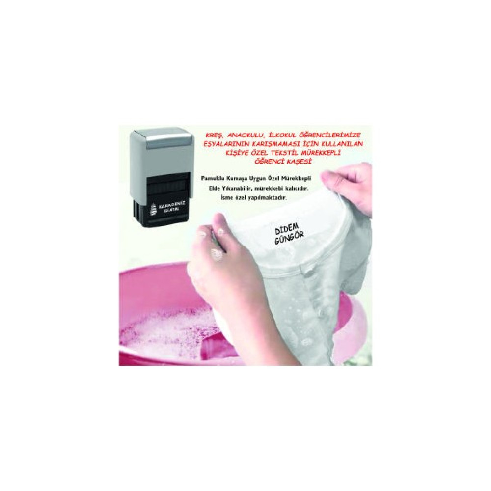 Karadeniz Dijital Öğrenci Kıyafet Kaşesi -Kreş -Anaokulu - Ilkokul Öğrenci Kumaş Elbise Kaşesi - SİYAH - 1 CM X 2,5 CM Kase Fiyatı
