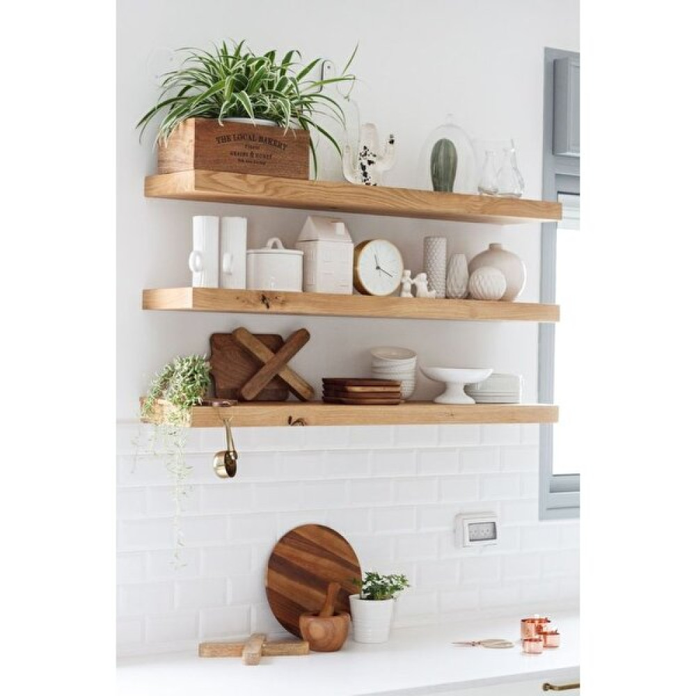 Karadeniz Dizayn Doğal Ahşap Raf 3'lü Takım - 60 x 20 cm Kitaplık - Duvar Rafı & CD / DVD Rafı Fiyatı