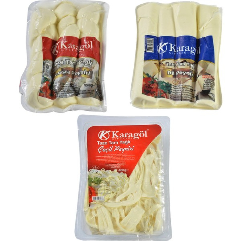 Karagöl 3'lü Fırsat Paketi (Abaza-Dil-Çeçil Peyniri) - 400 gr Oto Boyaları Fiyatı