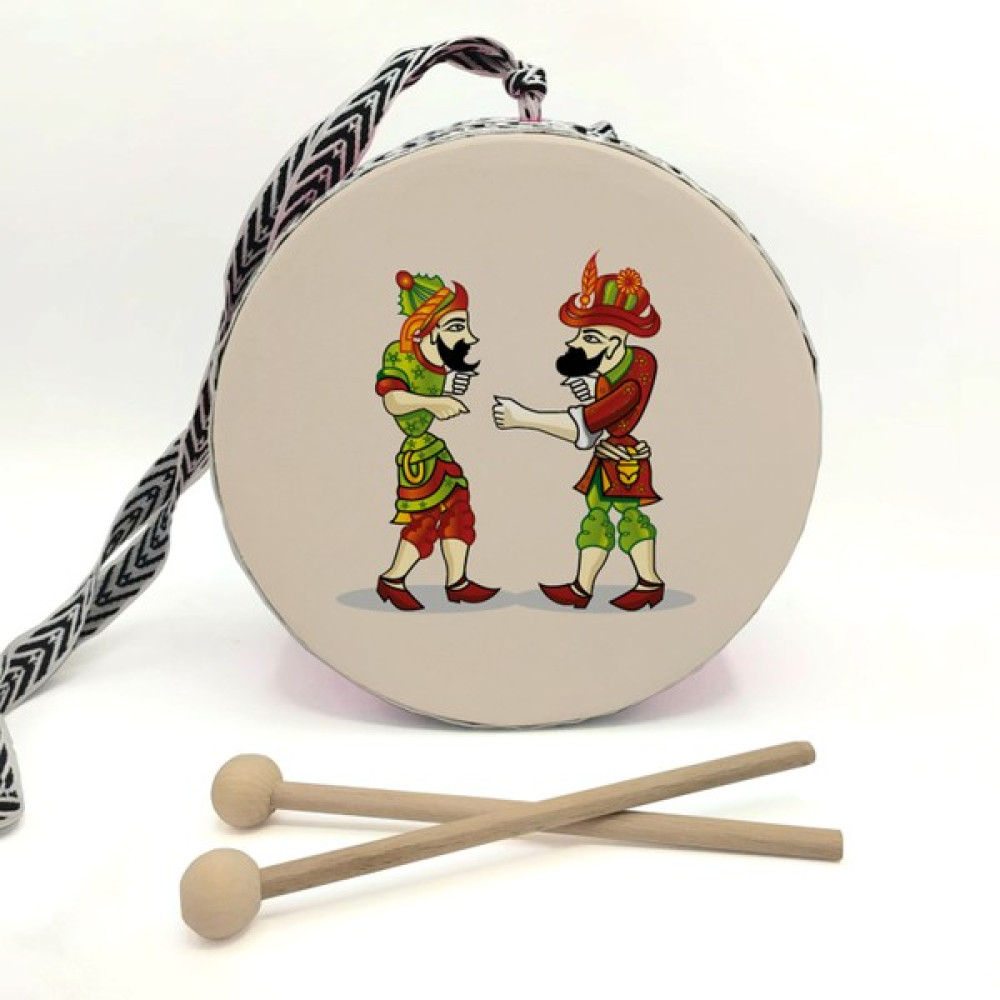 Karagöz ve Hacivat Baskılı,gerçek Deri, Oyuncak Çocuk Davulu (1-5 Yaş)(Mavi) - Mavi Vurmalı Çalgılar Fiyatı