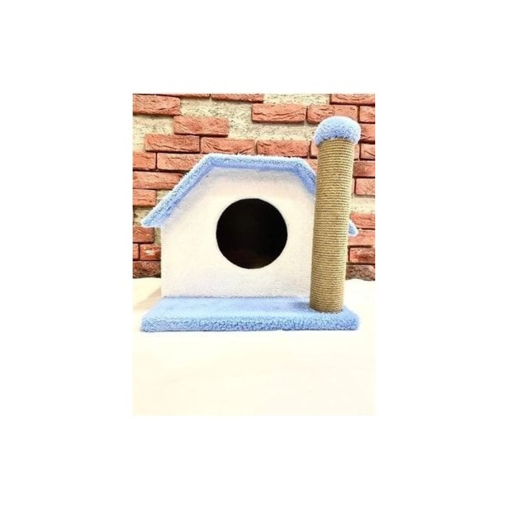 Karahan Petshop Kedi Evi Tırmalamalı Kedi Evi, Mavi Kedi Evi Evcil Hayvan Ürünleri Fiyatı
