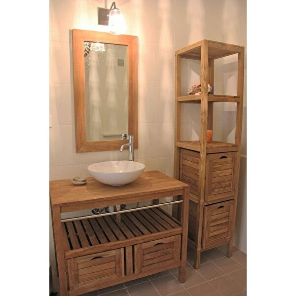Karakalem Ahşap Lavabo Banyo Dolabı 3lü Set Banyo Dolabı / Mobilyası Fiyatı