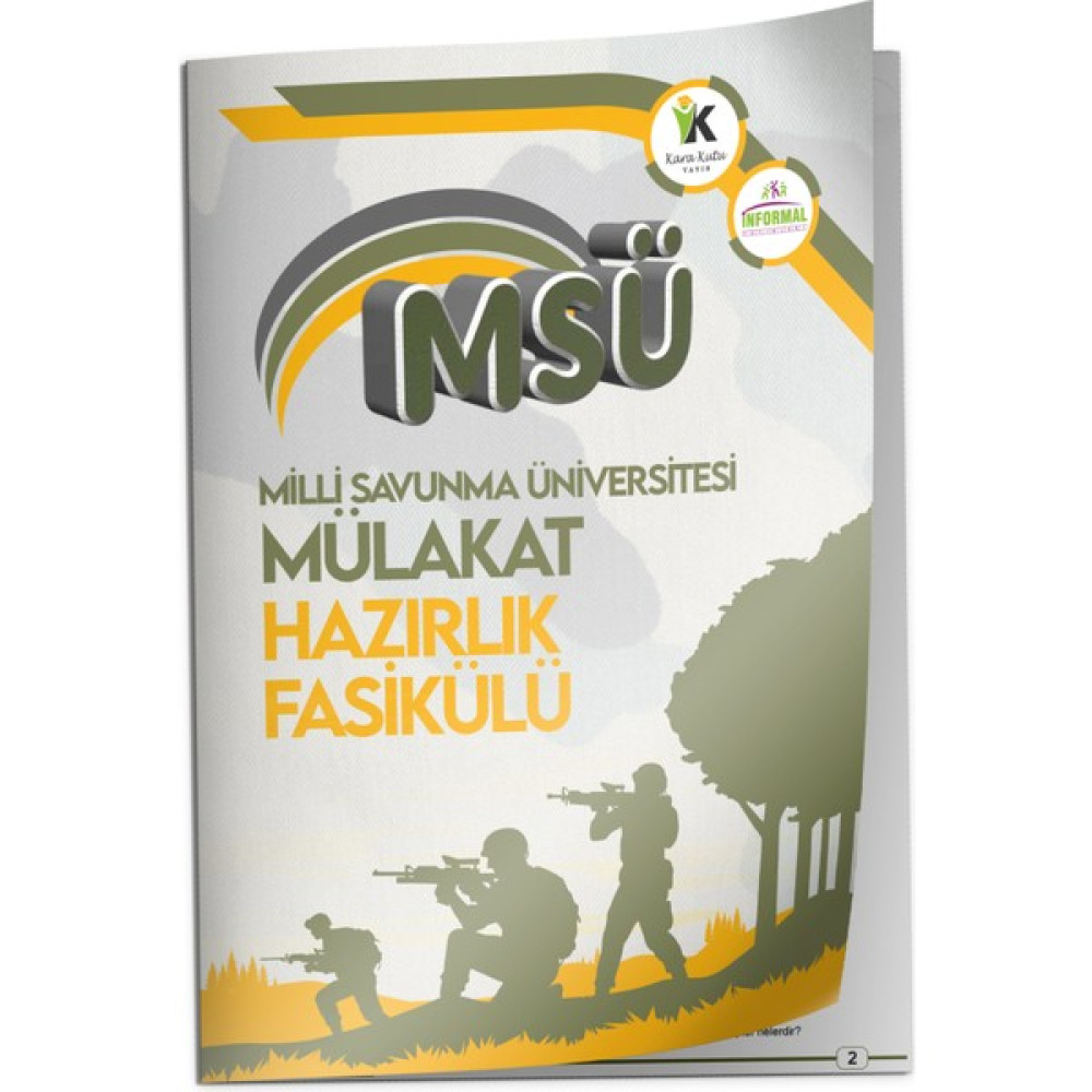 Karakutu Yayınları 2024 MSÜ Milli Savunma Üniversitesi Mülakat Hazırlık Fasikül Kitapçığı Temel Yeterlilik Testi (TYT) Fiyatı