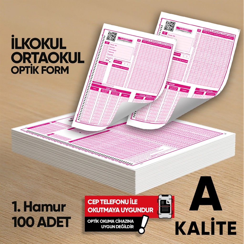 Karakutu Yayınları İlkokul-Ortaokul Deneme Sınavları İçin 100 Adet Optik Form Kaliteli Tasarım SSD / Solid State Drive Fiyatı