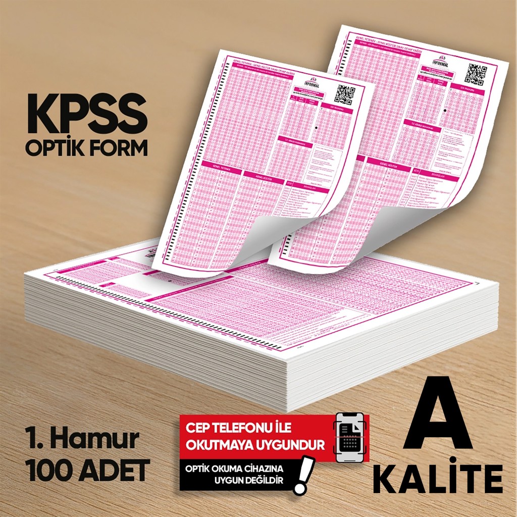 Karakutu Yayınları KPSS (Gy-Gk) Deneme Sınavları için 100 Adet Optik Form Mesleki Hazırlık Diğer Fiyatı