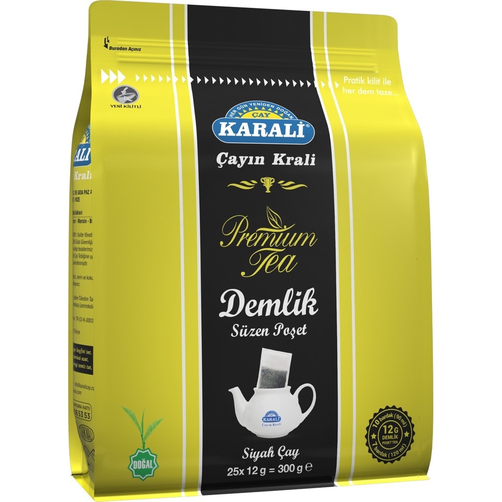 Karali Premium Demlik Poşet Siyah Çay 12 Gr X 25'li Paket Çay Fiyatı