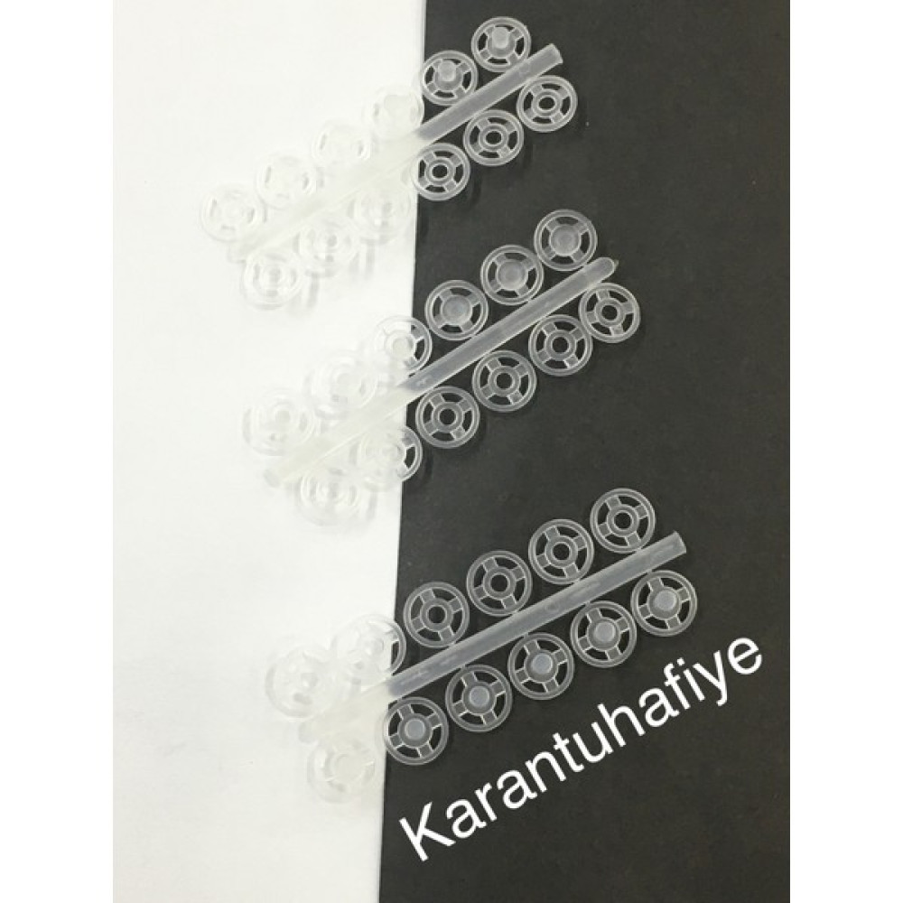 Karan Tuhafiye Çıtçıt Şeffaf 7 mm 18 Li Set - 169 Oyun & Hobi Fiyatı