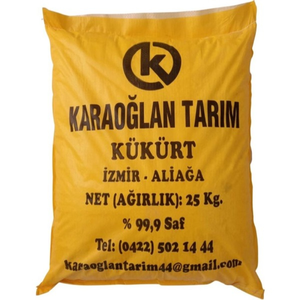Karaoğlan Tarım Kükürt Tarımsal Amaçlı Kükürt Ph Düşürür Sebze Meyve 25 Kg Bitki Fiyatı