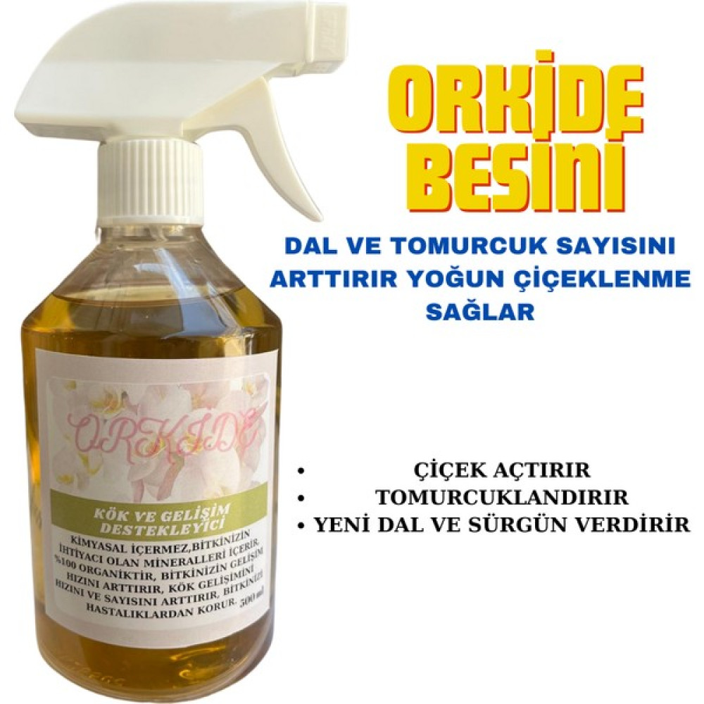 Karaoğlan Tarım Orkide Besini Vitamini Orkide Bakım Ürünü Gelişim Hızlandırıcı Sprey Sıvı Bitki Besini 500ML - 500 ML Bitki Fiyatı