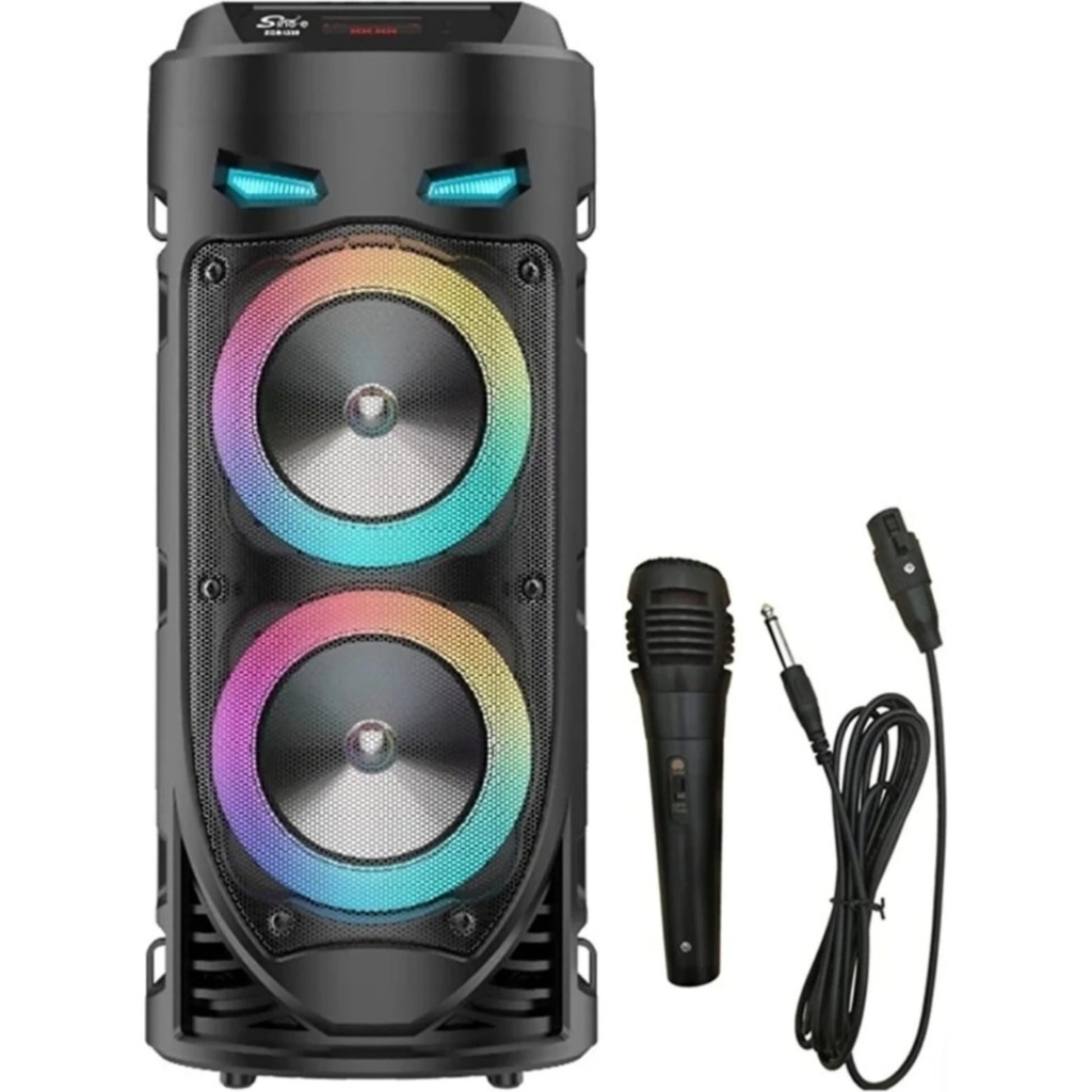 Karaoke Mikrofonlu Bluetooth Hoparlör LED Işıklı Taşınabilir Kablosuz Speaker Bluetooth Hoparlör Fiyatı
