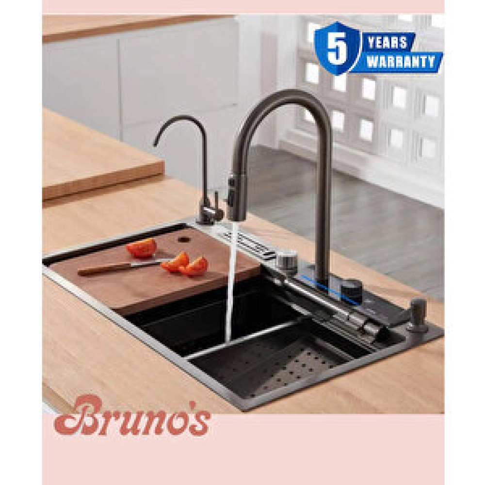 Karat Design Bruno Bıçaklıklı Dijital Eviye Seti Honeycomb Teknolojik Antrasit 6 Fonksiyon Full 75x46cm 5yıl Vitrifiye Fiyatı