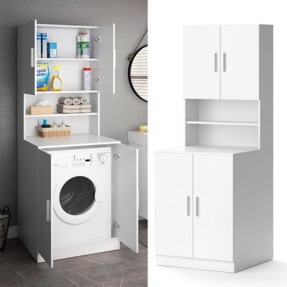 Karataş Mobilya Kapaklı Üstü Raflı Çamaşır Makinası Dolabı Banyo Dolabı / Mobilyası Fiyatı