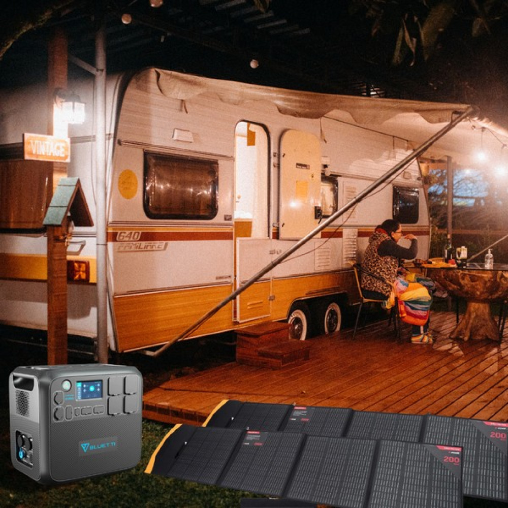 Karavan Enerji Paketi | Bluetti AC200MAX Taşınabilir Güç Kaynağı | 2x 200W Katlanabilir Güneş Paneli Nalburiye & Hırdavat Fiyatı