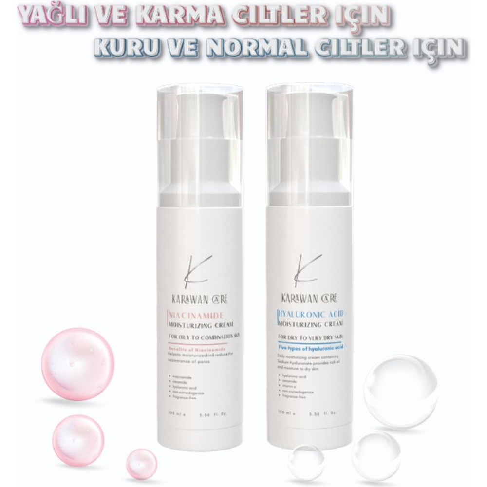 Karawan Care Hyaluronic Acid (kuru Ve Normal ) Niacinamide–moisturizing Cream(yağlı Ve Karma )2'li Set Oto Boyaları Fiyatı