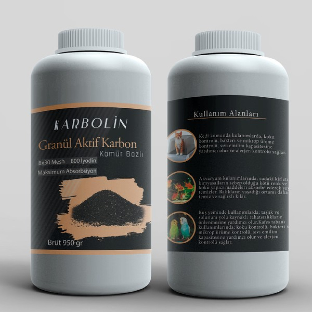 Karbolin Granül Aktif Karbon (Birinci Sınıf Coconut Bazlı) - 950 Gr Bahçe Makinesi Aksesuar & Yedek Parça Fiyatı