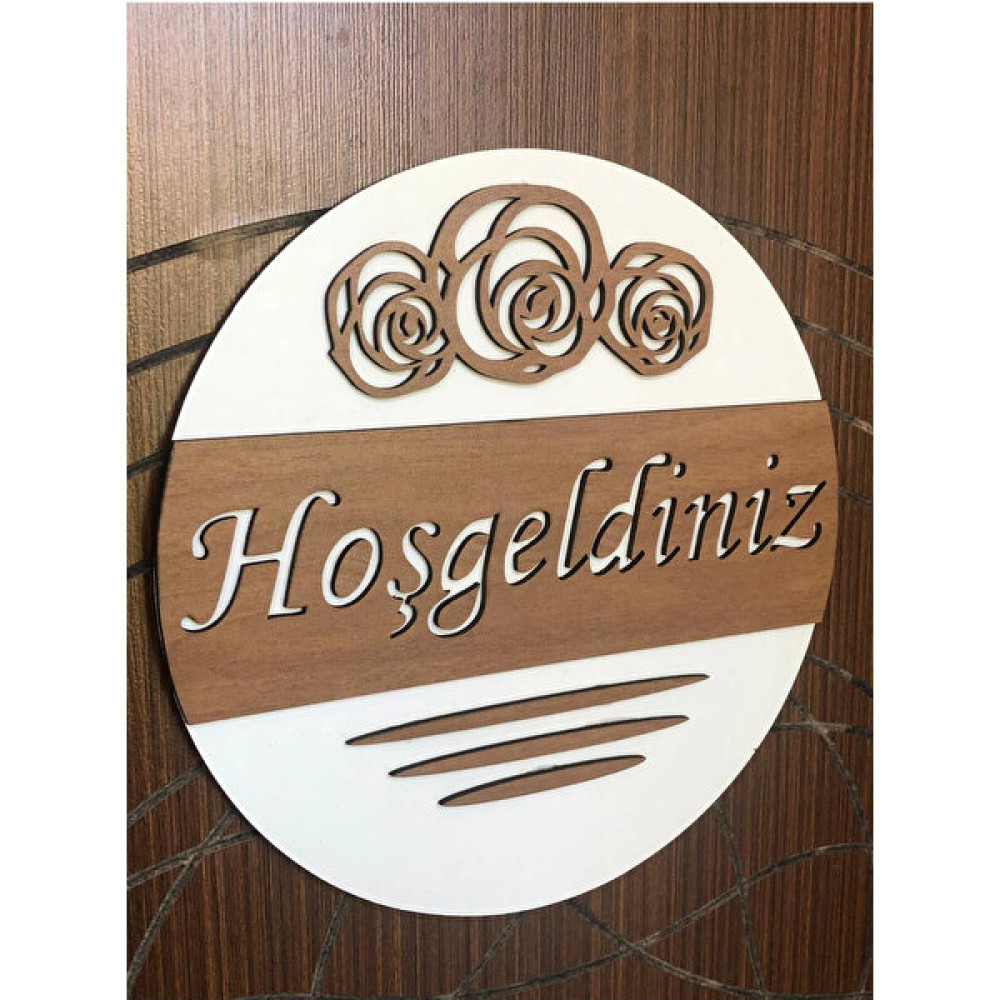Karbon Soft Hoşgeldiniz Yazılı Ahşap Kapı Süsü Dekoratif Dış Kapı Süsü Beyaz Ev & Dekorasyon Aksesuarları Fiyatı