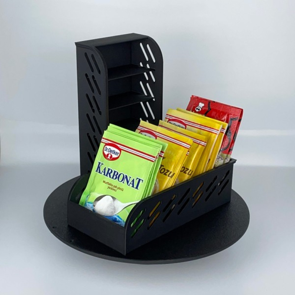 Karbonat Benzeri 5 Bölmeli Organizer Düzenleyici Stand - Siyah Oto Boyaları Fiyatı