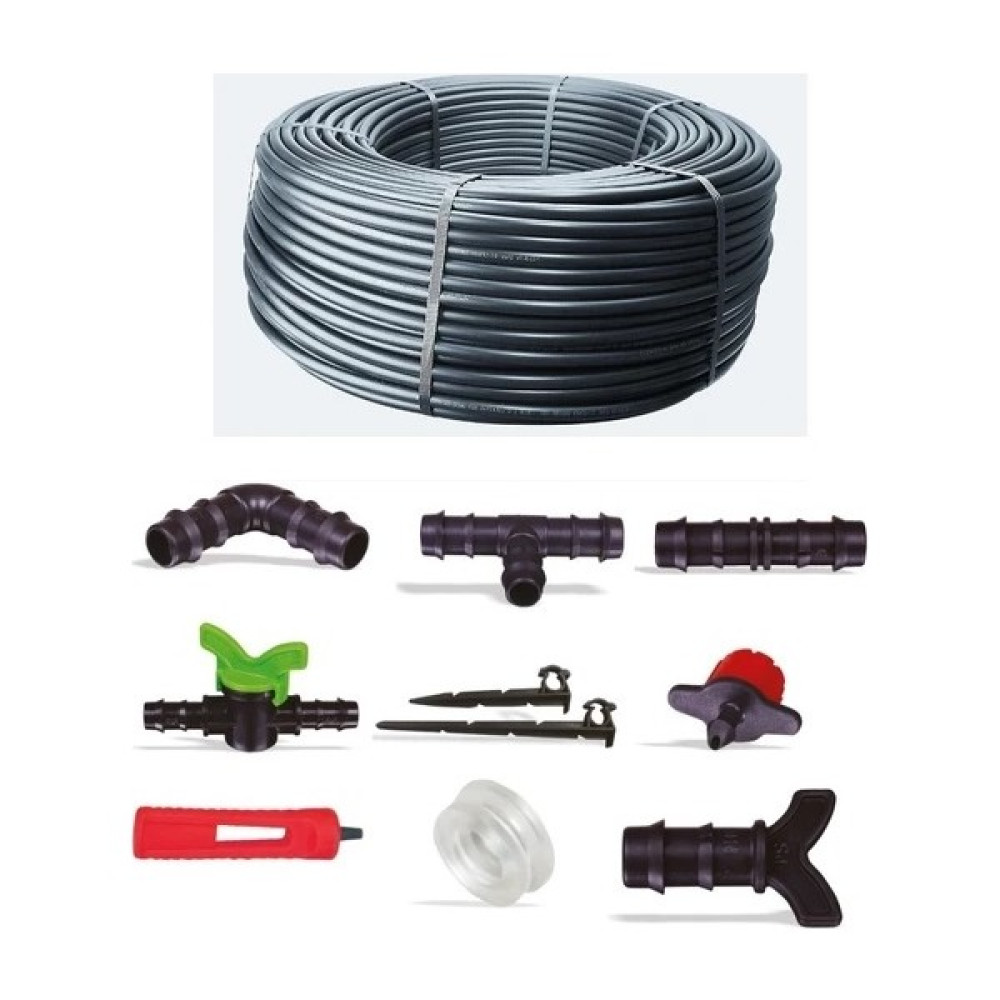 Karbonplast 16 mm Damlama Sulama Borusu 100 mt Hazır Set 2 - 16 mm 100 mt Set 2 Bahçe Malzemeleri Fiyatı