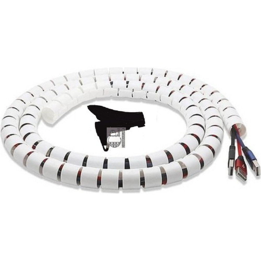 Karbonplast Kablo Koruyucu ve Düzenleyici Spiral Beyaz ( 20 mm 25 mm 30 mm) - 20 mm-2,0 mt Elektrik ve Aydınlatma Fiyatı