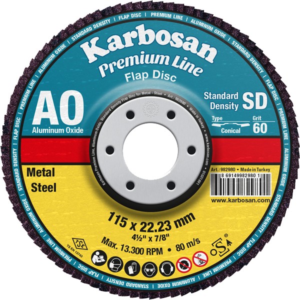 Karbosan 115X22.23 Premium Line Ao Sd Flap Disk Zımpara 80 Kum 982985 - 60 KUM SSD / Solid State Drive Fiyatı