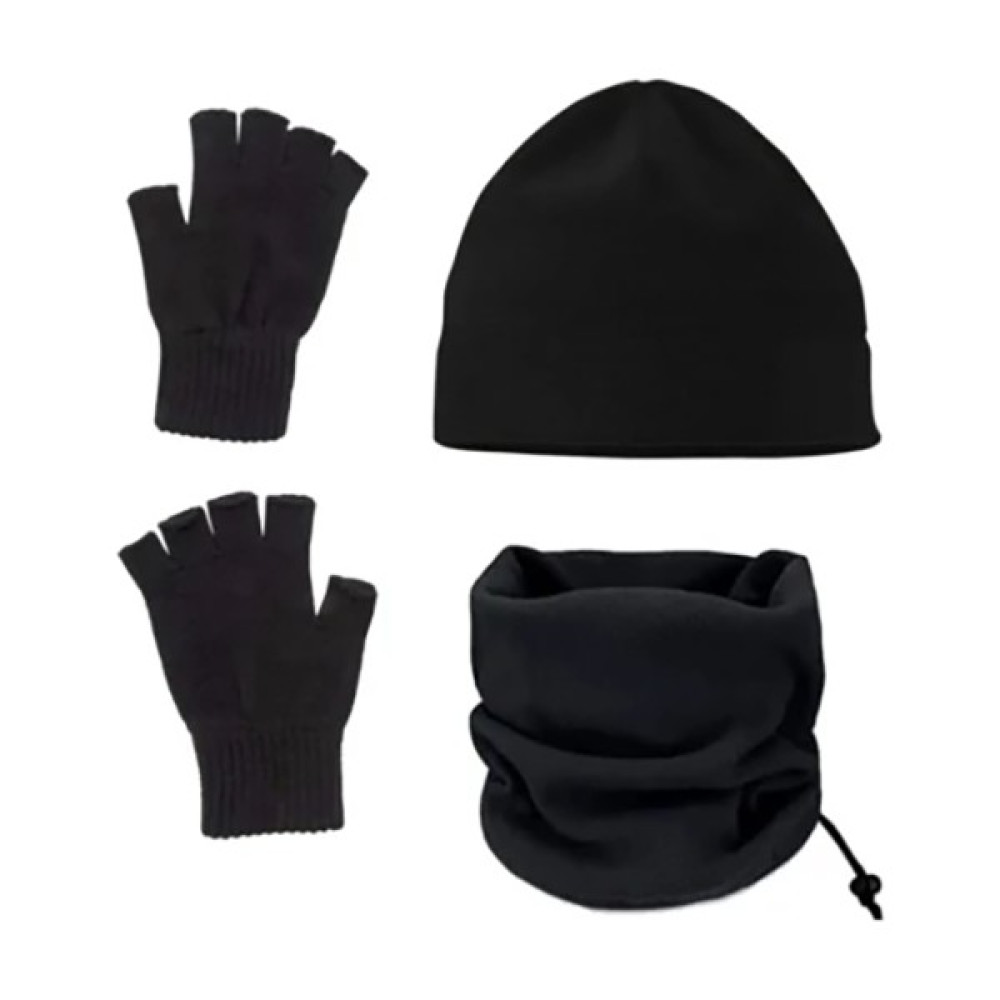 Karcamp 3'lü Polar Ipli Boyunluk - Yuvarlak Bere - Kesik Yün Eldiven Seti Bere & Kep (Outdoor) Fiyatı