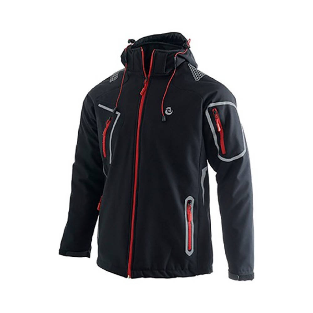 Karcamp 4 Cepli Kapüşonlu Siyah Double Baskılı Softshell Mont Ceket Mont (Outdoor) Fiyatı