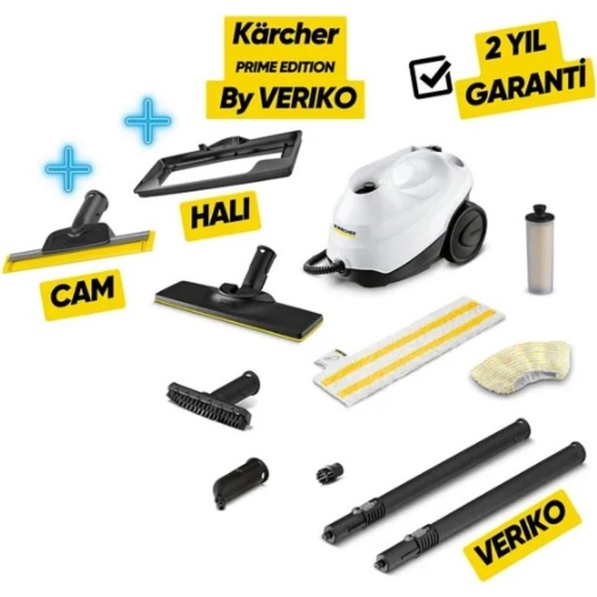Karcher Sc 3 Easyfix 1900 W Güçlü Buharlı Temizlik Makinesi Cam ve Halı Başlığı ile Beyaz Buharlı Temizlik Makinesi Fiyatı