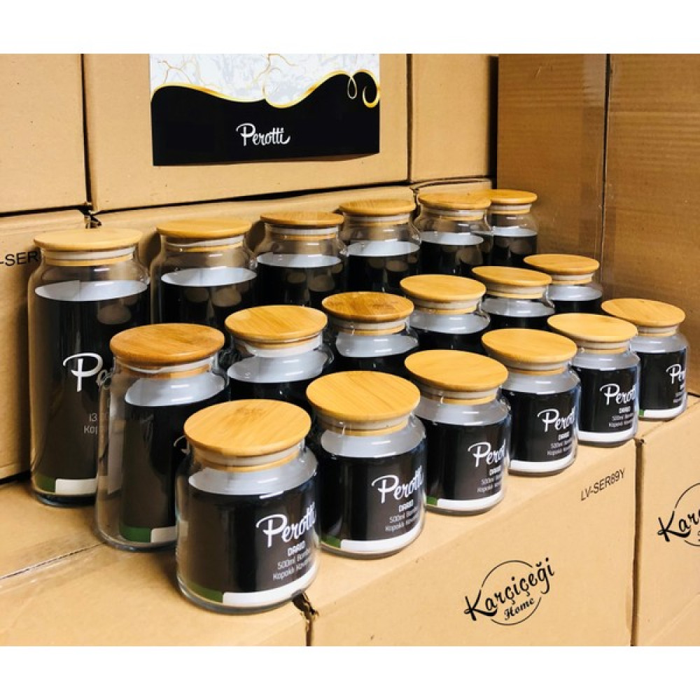 Karçiçeği Home Bambu Kapaklı 18 Parça Cam Kavanoz Seti 1300-800-500 ml Saklama Kapları Fiyatı