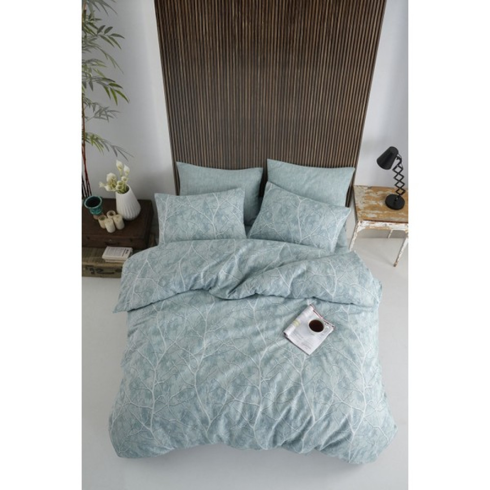 Kardelen Veins Çift Kişilik Nevresim Takımı - 200 x 220 cm - Su Yeşili Nevresim Takımı Fiyatı