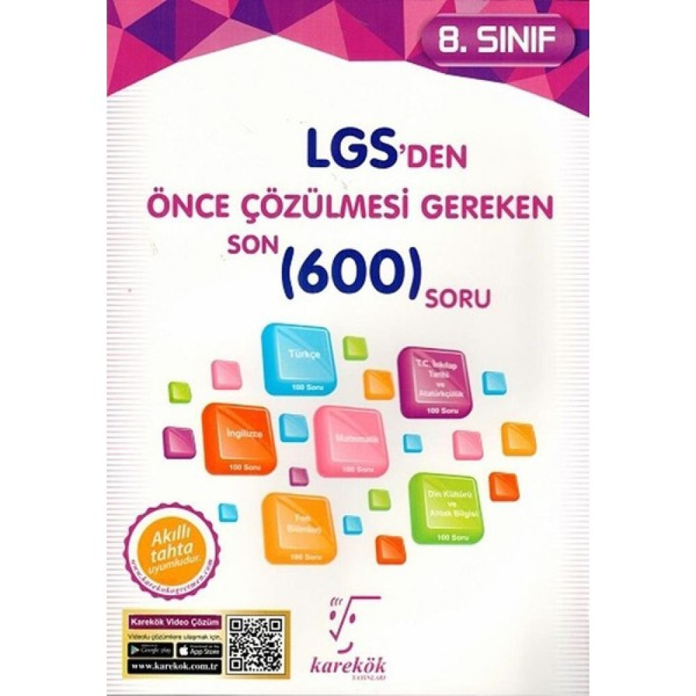 Karekök LGS Den Önce Çözülmesi Gereken Son 600 Soru Kaynak Kitapları Fiyatı