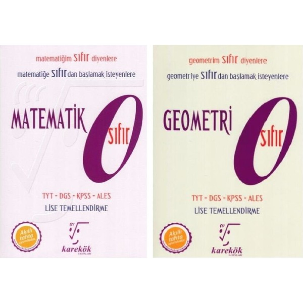Karekök Sıfır Matematik Geometri Seti 2 Kitap Matematik Fiyatı