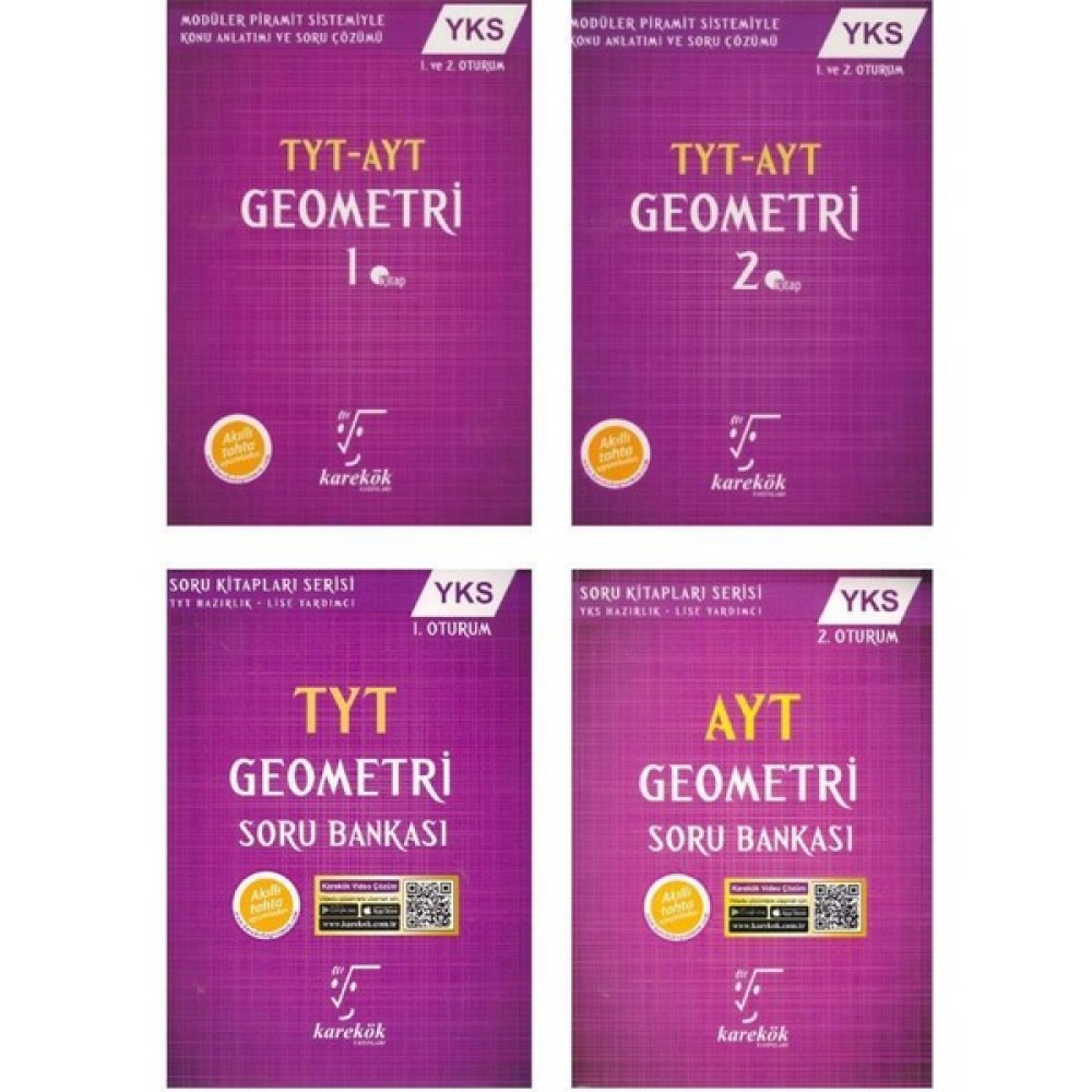Karekök Tyt Ayt Geometri Seti 4 Kitap Matematik Fiyatı